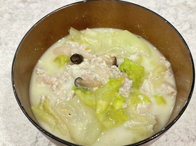 お豆腐の洋風スープの写真