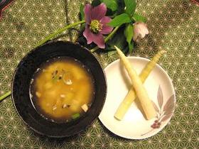 春の味?たけのこ&さばのお味噌汁