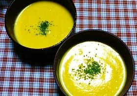 卵豆腐でポタージュスープ