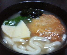 うどん屋さんの出汁??手抜きうどん♪♪