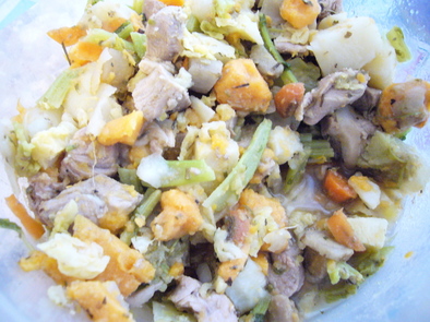 犬ご飯：根菜と七面鳥のローズマリー煮の写真