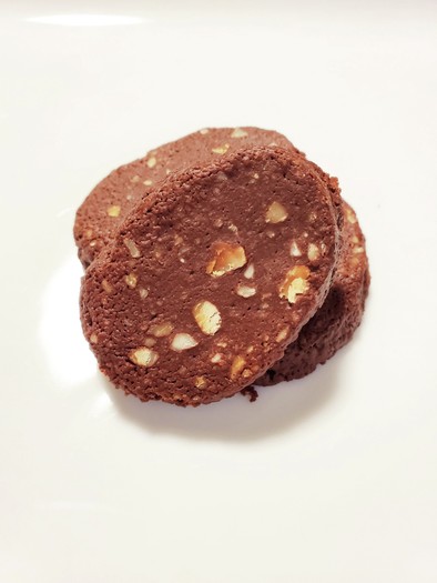 米粉で生チョコクッキー2種ブラックチョコの写真