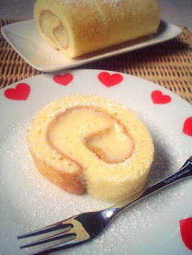 ホットケーキミックスでカスタードロール