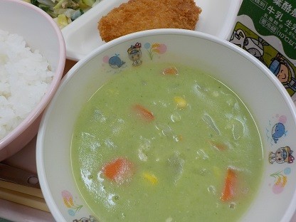南房総市給食◆菜花のスリーミースープの画像