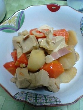 節約レシピ☆高野豆腐で☆肉じゃが風