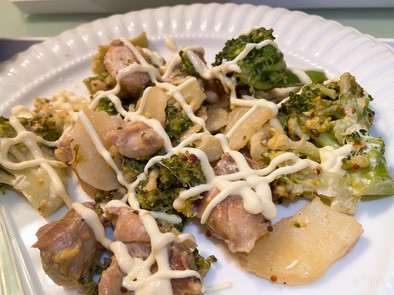 鶏肉とブロッコリーのマスタードマヨ炒めの写真