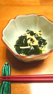 えのきとわかめの味ぽん和えの写真