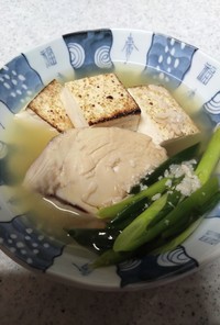 とんぼ生利節と焼き豆腐の煮物