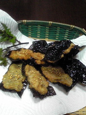 のりと蓮根のラブ揚げ