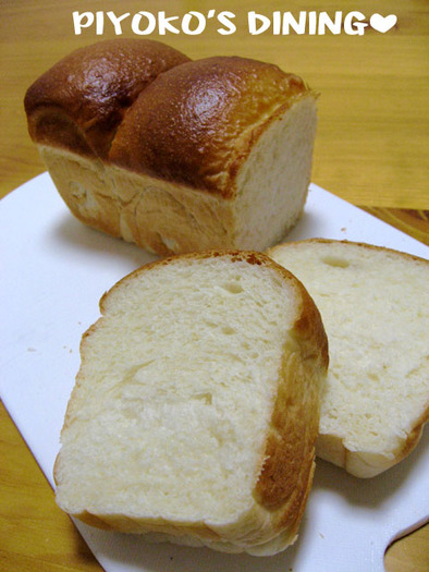 パウンド型で❀爽やか手捏ねカルピス食パンの写真