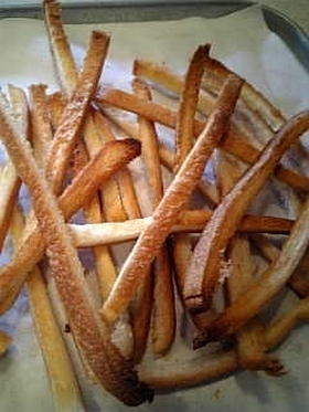 ヘルシー♪カリカリッ食パンの耳スティック
