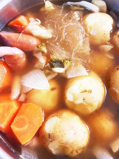 ゴロゴロ野菜のスープの写真