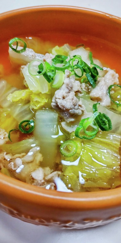 ほっこりしよ♪豚小間と白菜と生姜スープ♡の写真