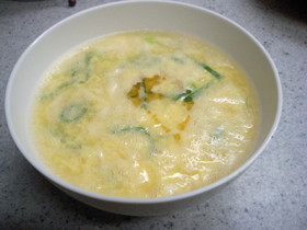 一工夫で、中華やさんのたまごスープ♪
