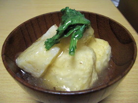春を味わう!豆腐とタケノコの揚げだし