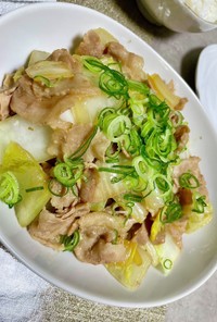 【時短】白菜豚バラポン酢炒め