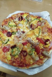 チキン野菜ピザ