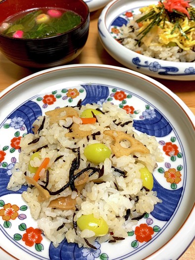 ひじきと豆の五目寿司用　酢飯の写真