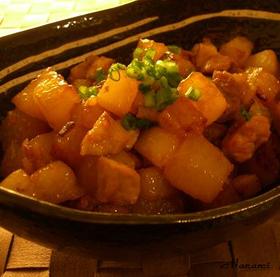 サイコロ大根と豚肉の旨煮