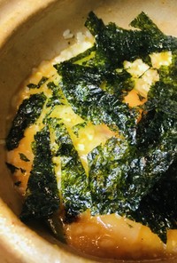 鍋の〆●キムチ鍋からの韓国海苔＆玉子雑炊