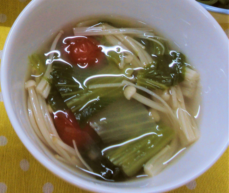 青梗菜のスープの画像