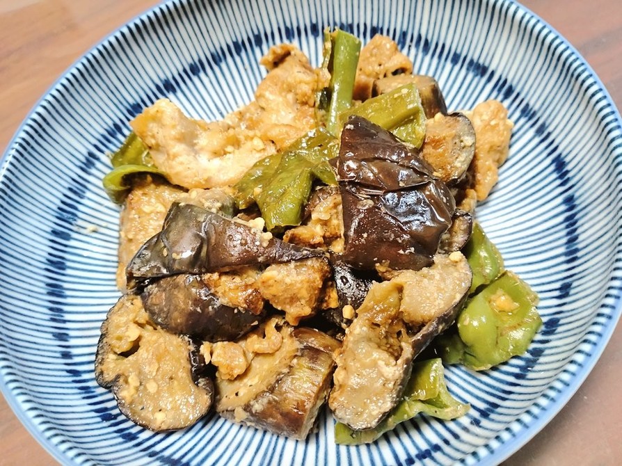 なすみそ(ナスと豚肉の味噌炒め)の画像