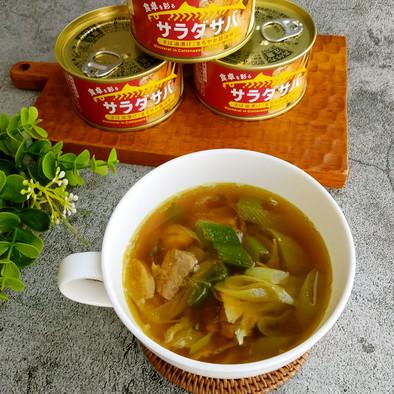 サバ缶和風カレースープの写真