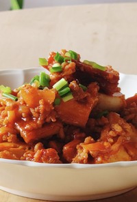韓国の麻婆厚揚げ豆腐☆ひき肉☆夕食メイン