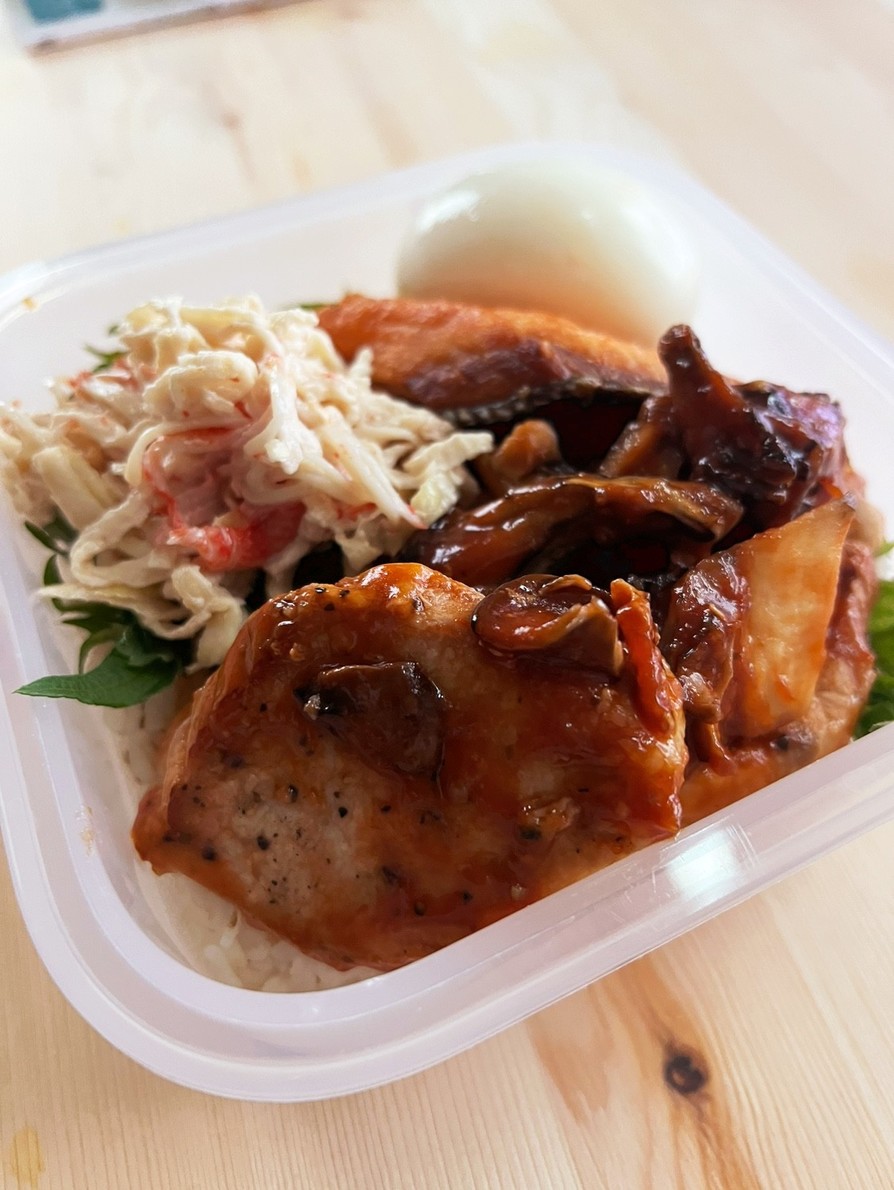 ヘルシー☆豚ヒレ肉のポークケチャップ弁当の画像