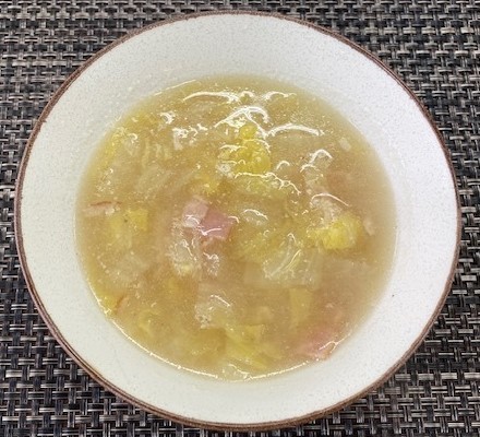 白菜とベーコンと大根おろしのスープの画像