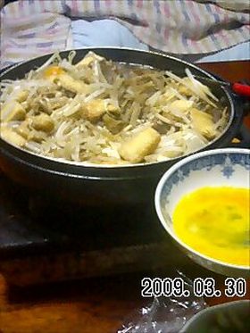 鶏肝のすき焼き