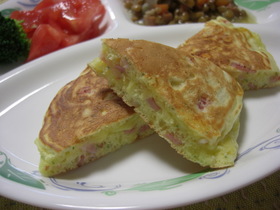 ベーコンとチーズのパンケーキ