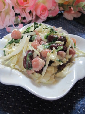 お豆と野菜の酢味噌サラダ♬