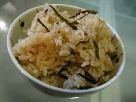 塩昆布としらすの炊き込みご飯