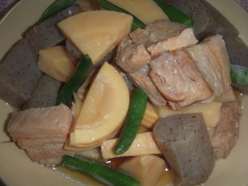 圧力鍋で筍と豚バラ煮