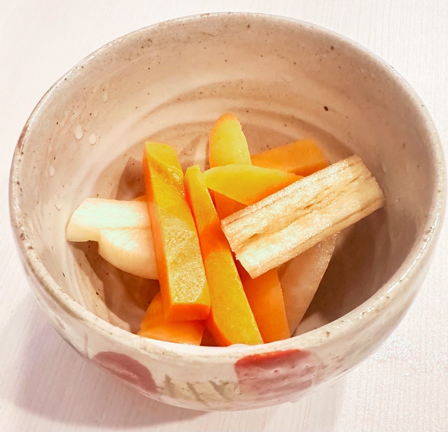 簡単・かんたん酢で作る根菜ピクルスの画像