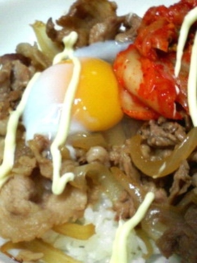 豚丼☆キムチ添え