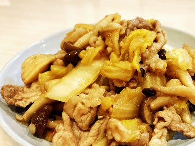 豚こま肉と白菜の生姜焼き風味の写真
