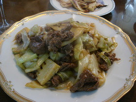 春キャベツ♪たけのこ♪牛肉オイスター炒め