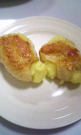 マッシュポテトの✿かりかり✿鶏皮✿巻き
