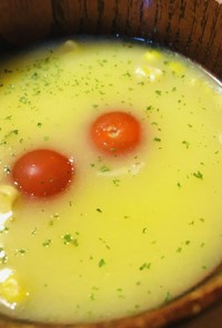 インスタント●プチトマト＆コーンスープ