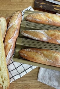 型で焼くから作業がラクなフランスパン
