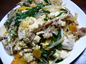 あっさり味でおいしい!豆腐チャンプル