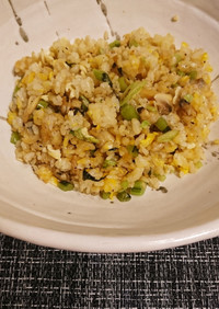 野沢菜とアサリの炒飯