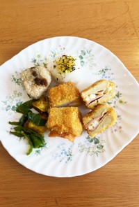 高野豆腐ハム卵フライ