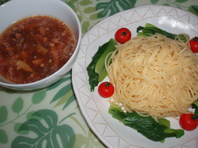 中華風キノコのつけパスタ☆