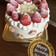 桜咲く苺ショートケーキ