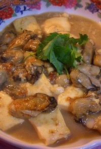 牡蠣と豆腐のオイスターソース炒め