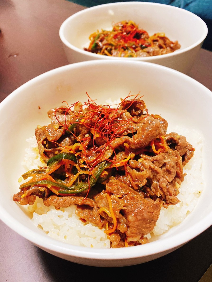 韓国風★牛肉と野菜のどんぶりの画像