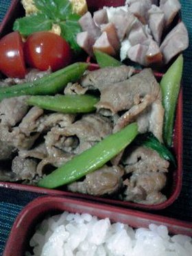 お弁当に☆豚ちゃん醤油マヨ炒め
